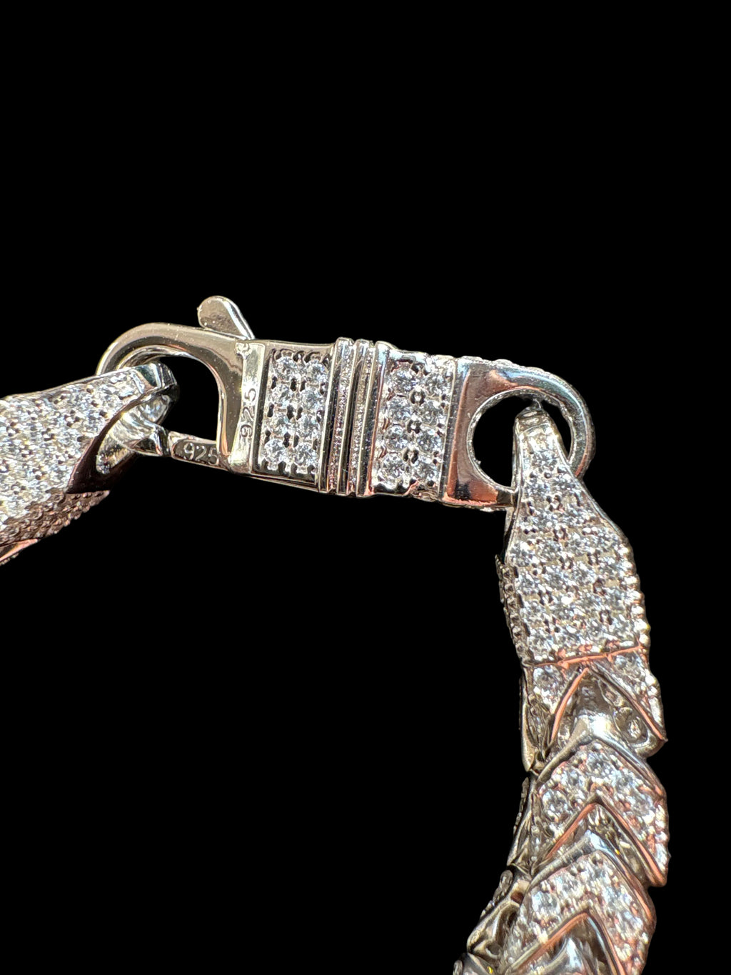 6mm Iced-out CZ Franco Bracelet - 925 Sterling Silver