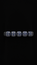 Black rhodium sapphire bracelet