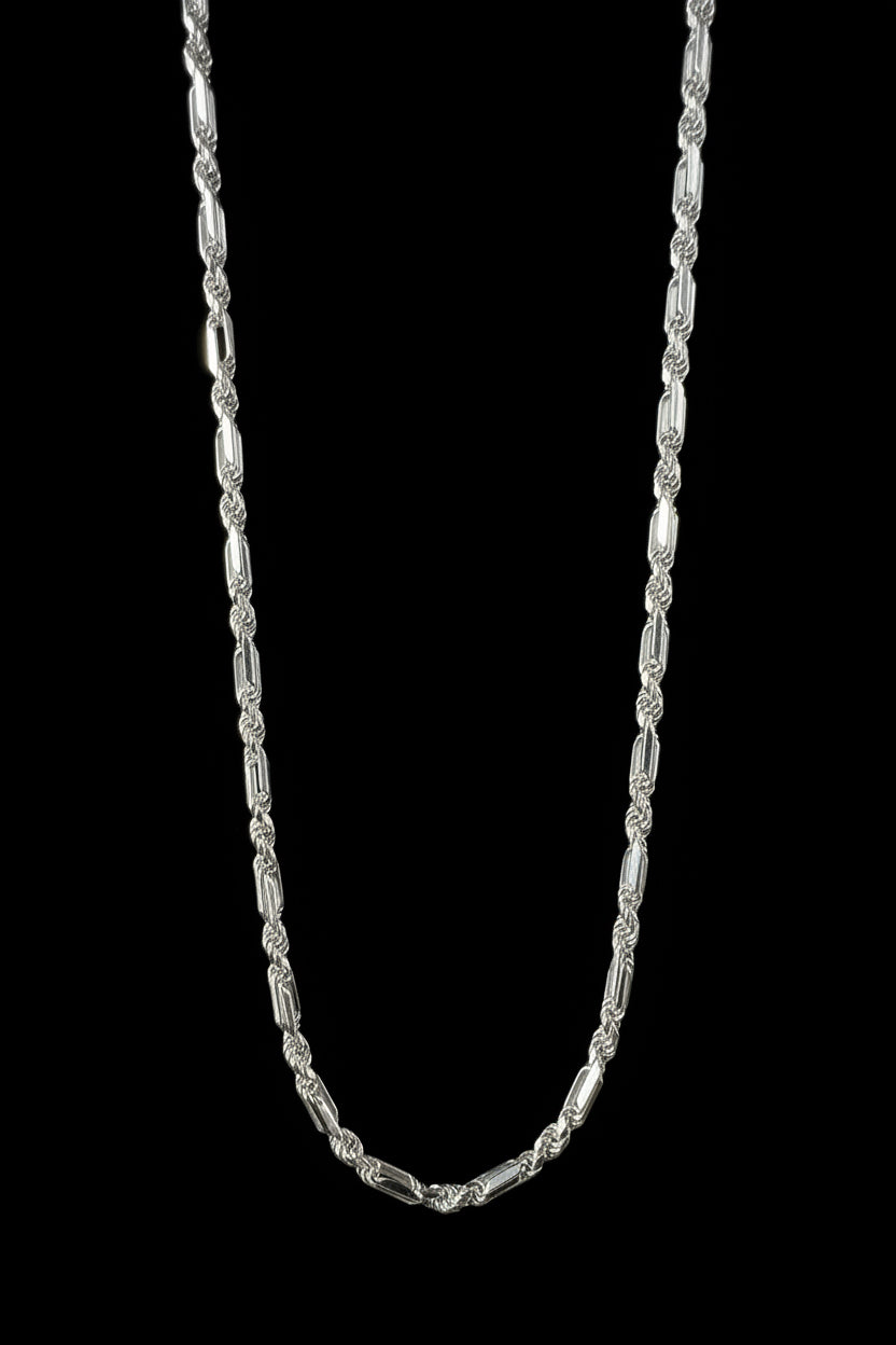 Figarope 4.3mm Chain/Bracelet - 925 Sterling Silver