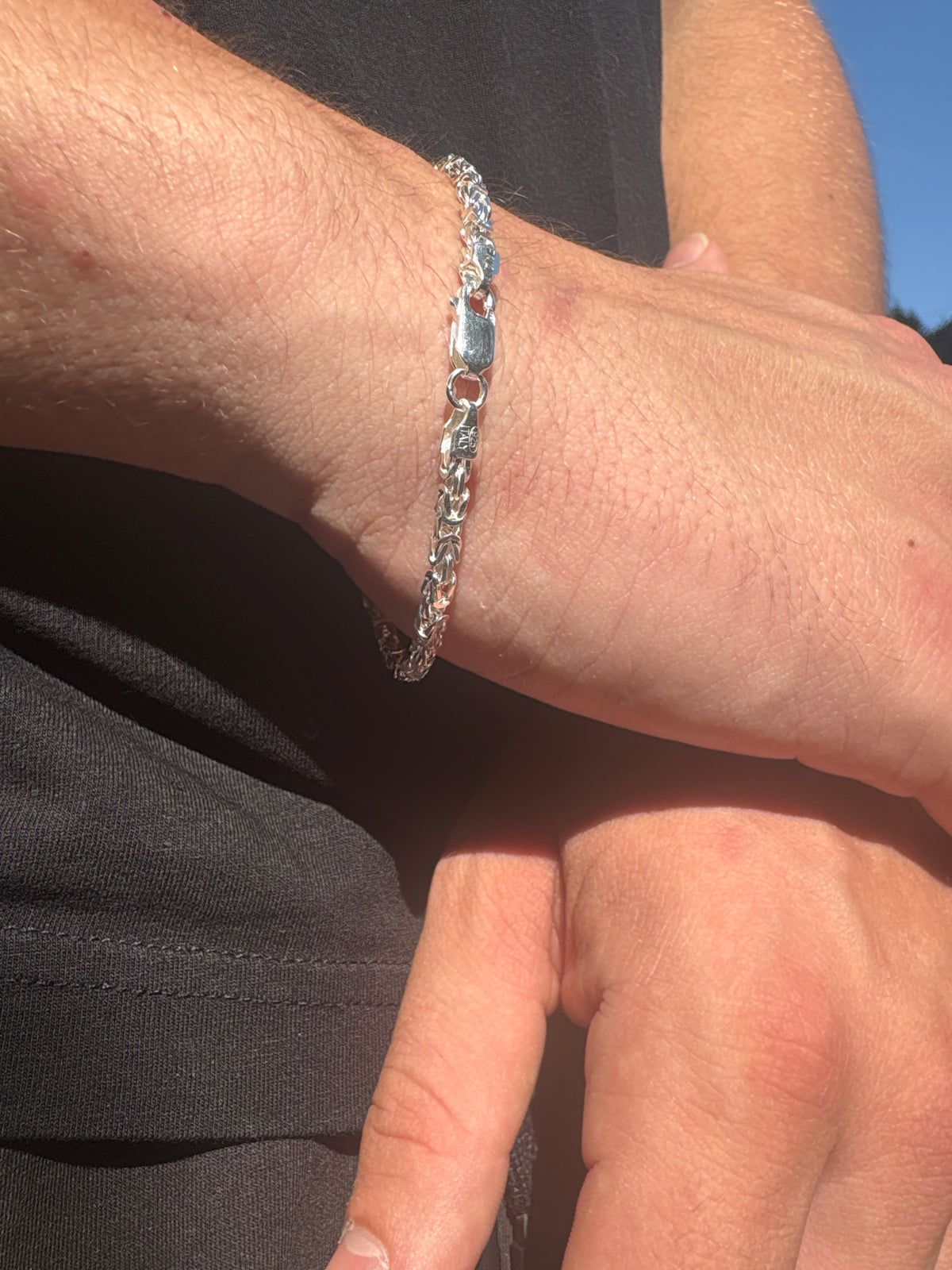 3mm Byzantine Link Bracelet - 925 Sterling Silver
