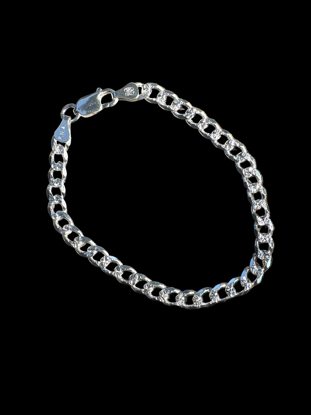 Reversible 5.6 mm Pavé Cuban Link Bracelet - 925 Sterling Silver