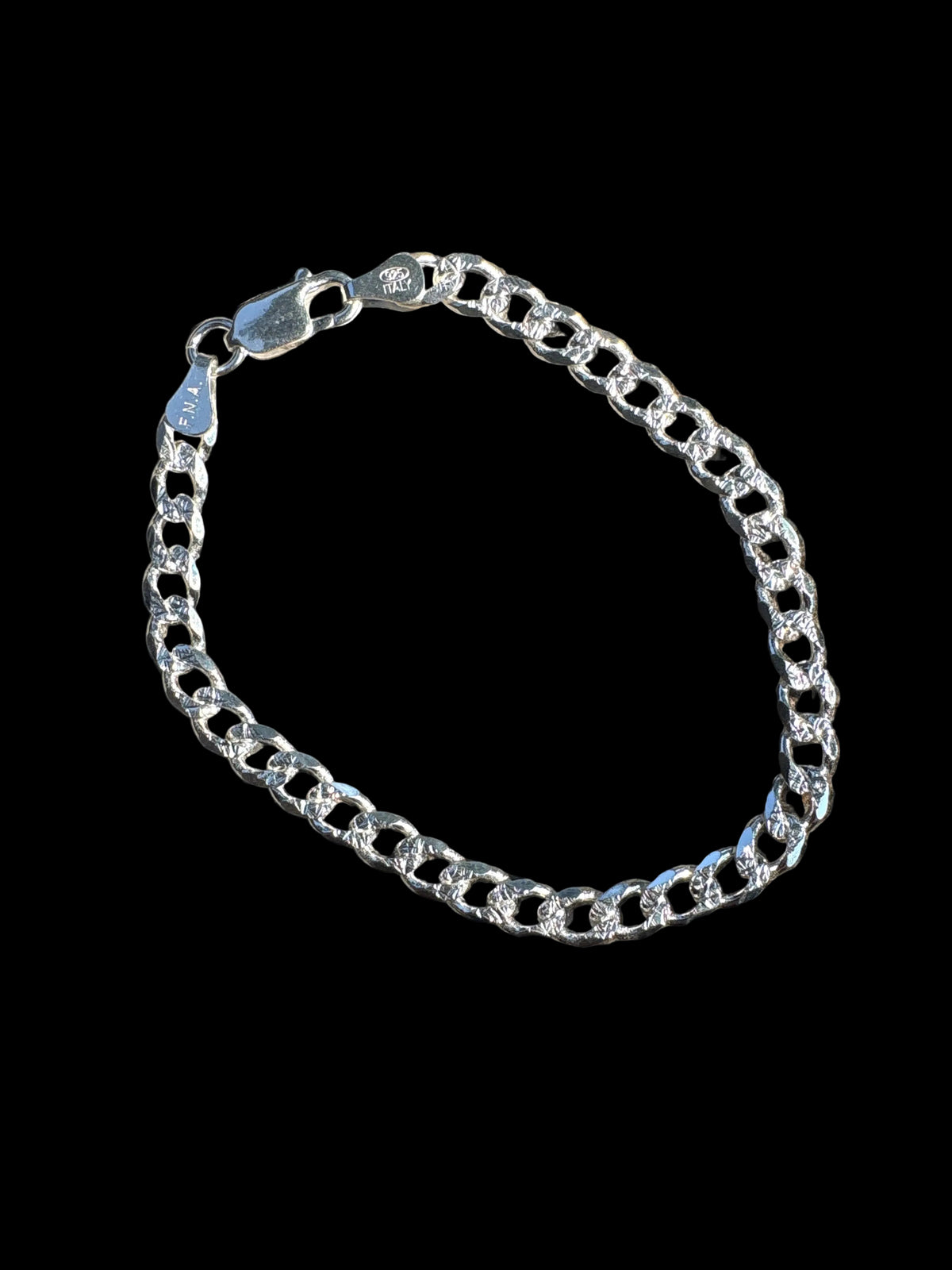 Reversible 5.6 mm Pavé Cuban Link Bracelet - 925 Sterling Silver