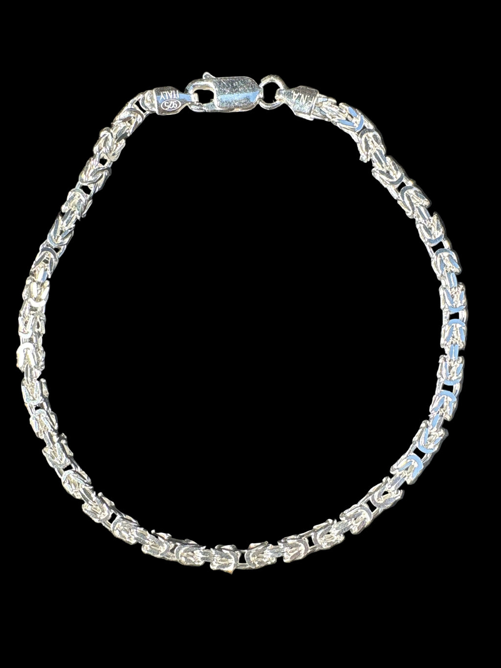 3mm Byzantine Link Bracelet - 925 Sterling Silver