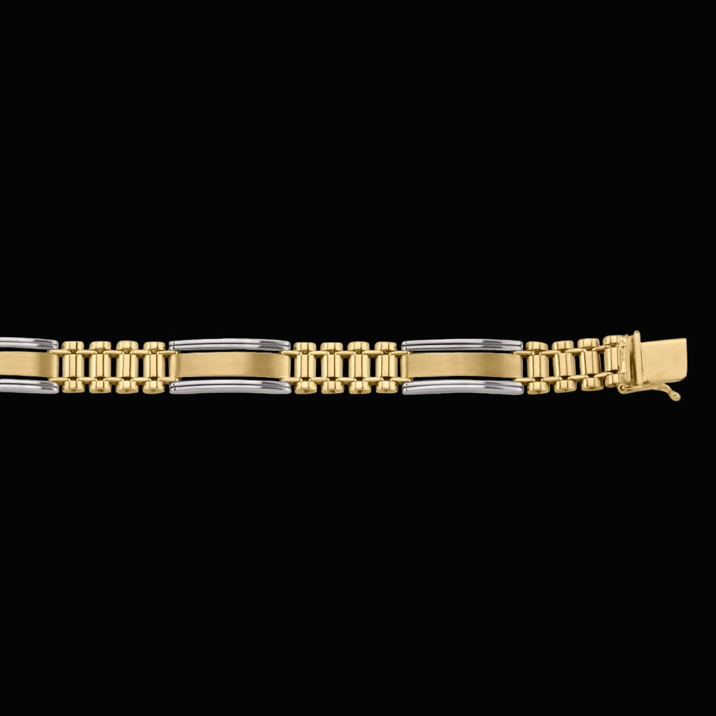 2-Tone Presidential Bracelet - Solid 10k Gold