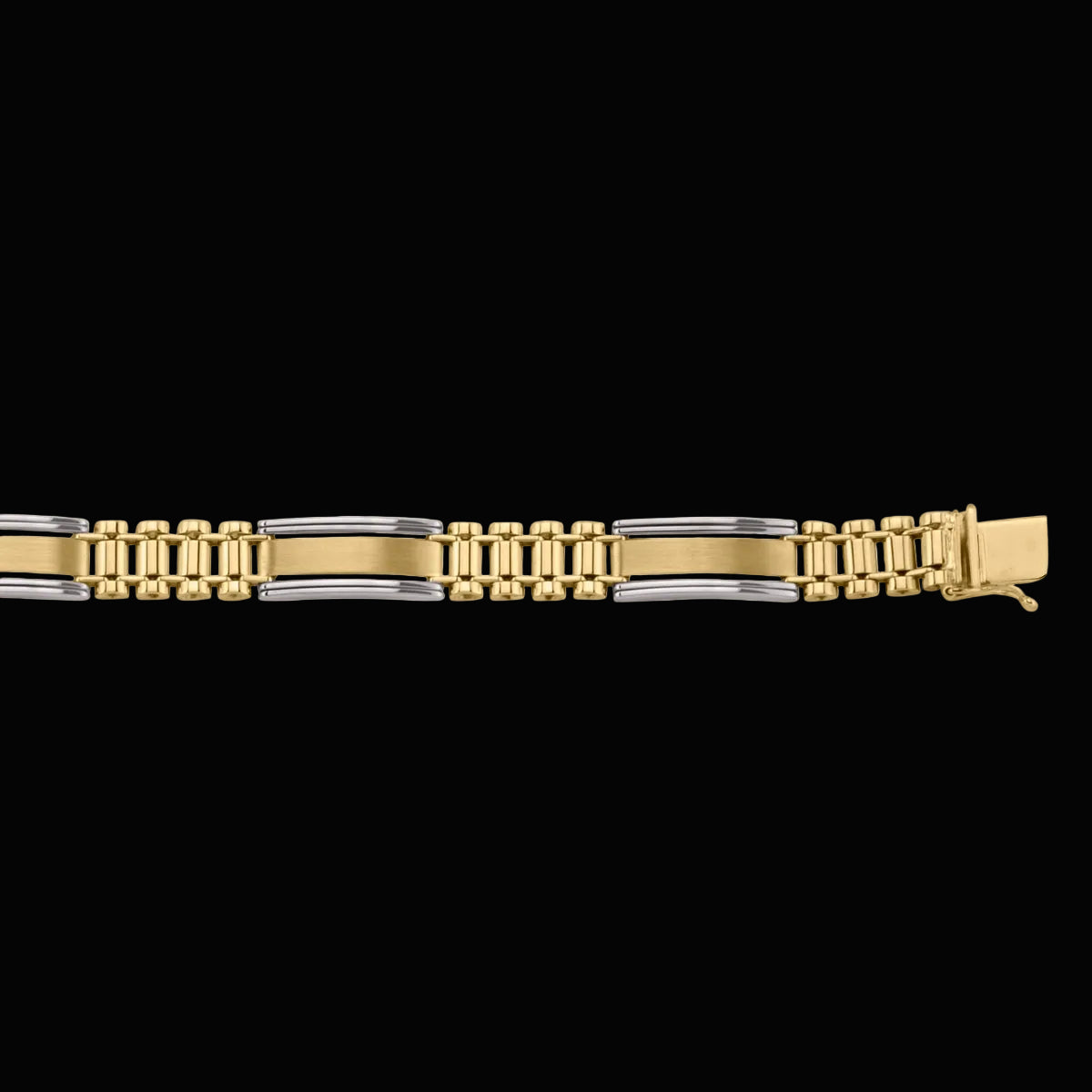 2-Tone Presidential Bracelet - Solid 10k Gold